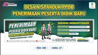 FREE CDR Desain Banner Spanduk MMT PPDB (Penerimaan Peserta Didik Baru) Sekolah CorelDRAW #asifbaart