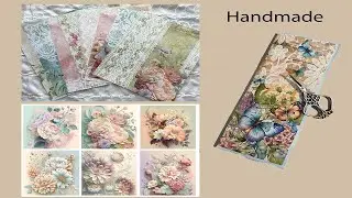 EMBELLISHING AND DECORATING A TALL JOURNAL ~ AND LISTENING TO THE RAIN