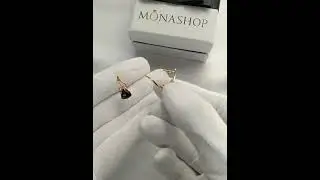 Кольцо и серьги Райские сады с фиолетовым камнем-треугольником Swarovski