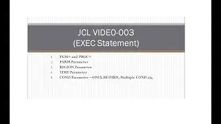 JCL | Job Control Language | 03 | EXEC Statement