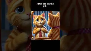 George’s first day at his new job 🐱👨‍💻 #catmemes #cat #catstory #chatgpt #aigenerated #ai