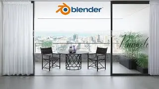Making an Outdoor Balcony - Blender  [4k]