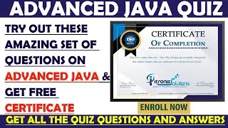 ISO Certified Advance Java Quiz Certification  | Advanced Java Quiz Questions and Answers