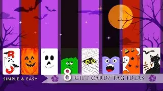 8 Gift Card/ Tag Ideas for Halloween 👻 || Simple & Easy DIY || Last minute 🎃