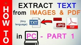 How to Extract Text From Image & PDF in PC without any software ( Any Language )  - Part 1 | HOWISIT