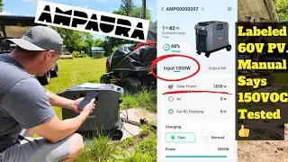 AmpAura Power Station 150VOC PV! And Efficiency Test