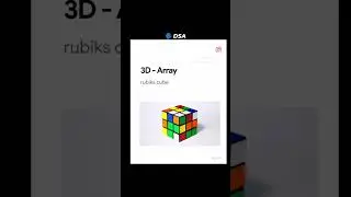 🧑‍💻DSA in short....Stack, Queue,Tree,Graph, Linked list,Array,2-D array,3-D array.  @raj_withcpde