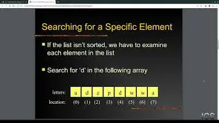 ICS - Introduction to Searching & Sorting