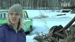 Спасли поросёнка а потом на тракторе по деревне с девочками. )))