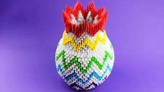 3D Origami Vase Tutorial: Amazing DIY Paper Craft