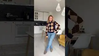 Светр Мет ромбики коричнево-синій