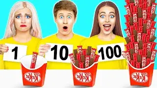 100 Capas de Alimentos Desafío | Guerras de Bromas por Multi DO Food Challenge