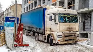 ВЫГРУЗКА НА СТРОЙКЕ/ РАБОТА НА ШТОРЕ