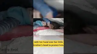 A 7 years old girl protect her brother for 17 hours 🥺❤️  #youtubeshorts #shorts #short