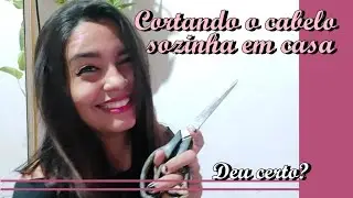 Cortei o meu cabelo sozinha em casa I do long bob ao cabelo reto ou corte em U / Mah Santtos