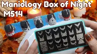 Manicure using Maniology Box of Night Plate M0514