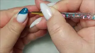 Наращивание на нижние формы. Дизайн с втиркой