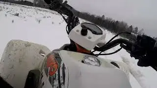 Yamaha Raptor 700r & Kayo bull 200 playing in the snow