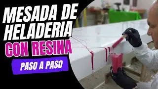 BARRA HELADERIA CON RESINA EPOXI PASO A PASO DESDE CERO/ PREPARACIÓN DE SUPERFICIE Y APLICACIÓN