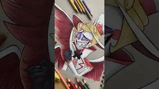 Draw Lucifer Vs. Alastor 😈✨ #shorts #creativeart #hazbinhotel