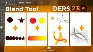 Adobe Illustrator Dersleri  cc 2022 / blend tool 23