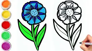 Рисунок к 8 марта. Простой рисунок для открытки в подарок. Как нарисовать цветок.