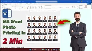 How to Make Passport Size Photo In Microsoft Word | Passport Size Photo Kaise Banaye-2024