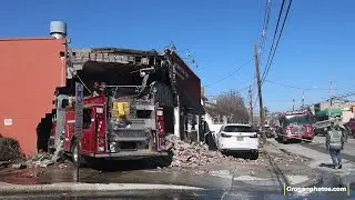 Fire Engine Crashes Into Building Responding To Reported Fire