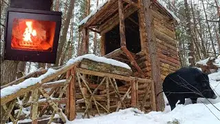 Строю двухэтажную баню возле землянки | Испытываю банную печь.