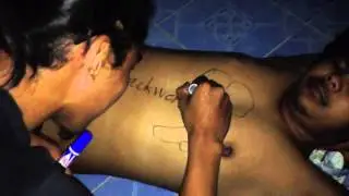 แกล้งเพื่อนตอนหลับอีกแล้วครับผม