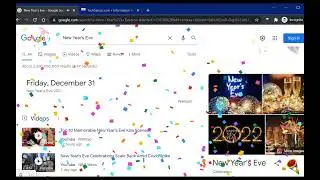 ❤️ New Year's Eve 2021 Google doodle, wait for the sound.