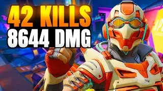 42 KILLS 8644 Damage Octane Gameplay Apex Legends - No commentary