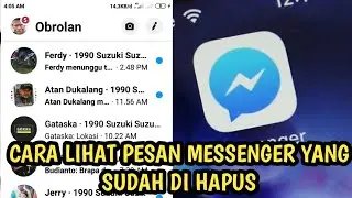 Cara melihat pesan messenger yang sudah di hapus di facebook