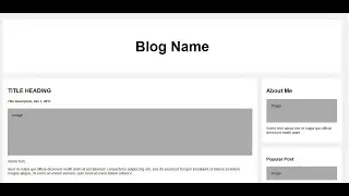 how to create a simple blog layout with HTML and CSS | JavaScript