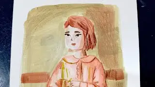 Painting Lucy Pevensie with Acrylic Gouache