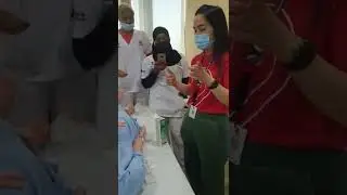 Giving Enema to the patient