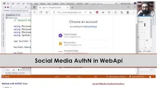 Social Media Authentication in WebApi | WebApi with ASPNET Core