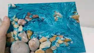 Фитокартины: Картина с белыми морскими камнями. Морской прибой. Купить яркую картину бирюзовый цвет