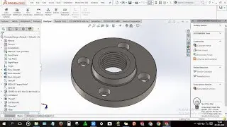 How to design Threaded flange in solidworks