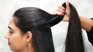 very easy hairstyles for lehenga! beautiful hairstyle for thin hair | cute hairstyle | easy ponytail