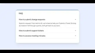 FAQ Widget