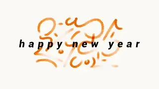 conlang calligraphy - happy new year
