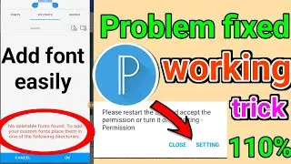 pixellab add font problem No deletable fonts found | pixellab permission problem | how to add fonts