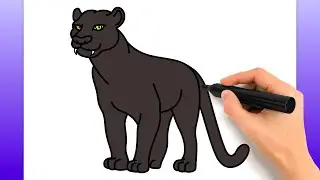 Como Dibujar Una Pantera | Fácil Tutorial De Dibujo Paso A Paso