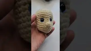 Needle Scuplting MAKES a face! #crochet #amigurumi #dolls #handmade #fiberart #needle #yarncraft