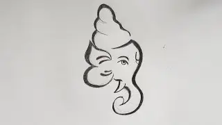 Very easy Lord Ganesha drawing/simple ganapati pencil sketch step by step