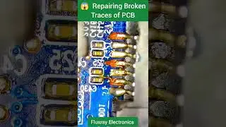 🛠️PCB Broken Trace Reparing #pcb #pcbrepair