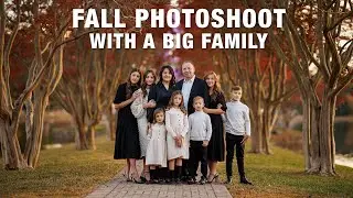 Fall Large Family Behind the Scenes Photoshoot in Greenville, SC Park