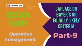 Operation management| Decision Theory| Laplace | BBA | BBM | MBS