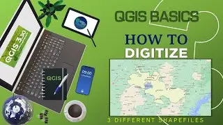 How to Digitize in QGIS | How to Create Shapefiles in QGIS | 